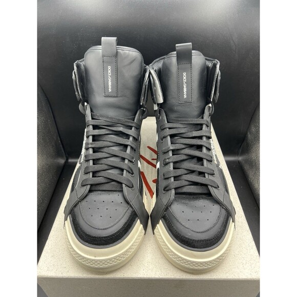Dolce & Gabbana Calfskin 2.Zero High Top Leather Sneakers EUR 47 / US 14 / UK 13 main image 13